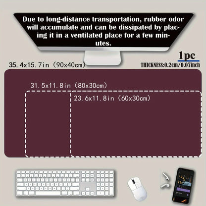 Large White Sports Car Design Gaming Mouse Pad Anti-Slip Rubber Base Extended Desk Mat for Gamer Office Use Computer Accessories